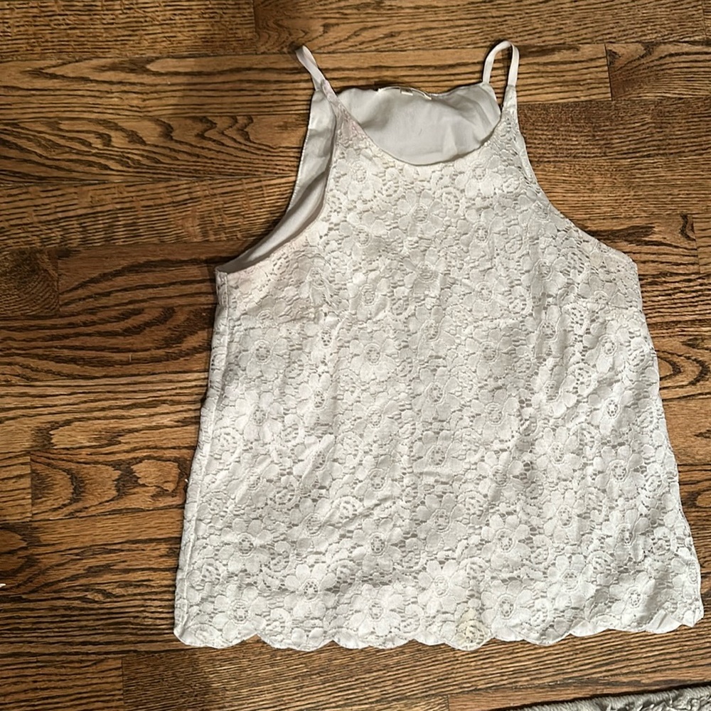 White floral tank top